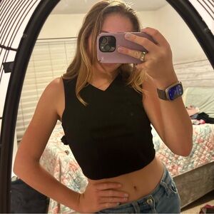 She + Sky Women’s Small Black Cropped Top